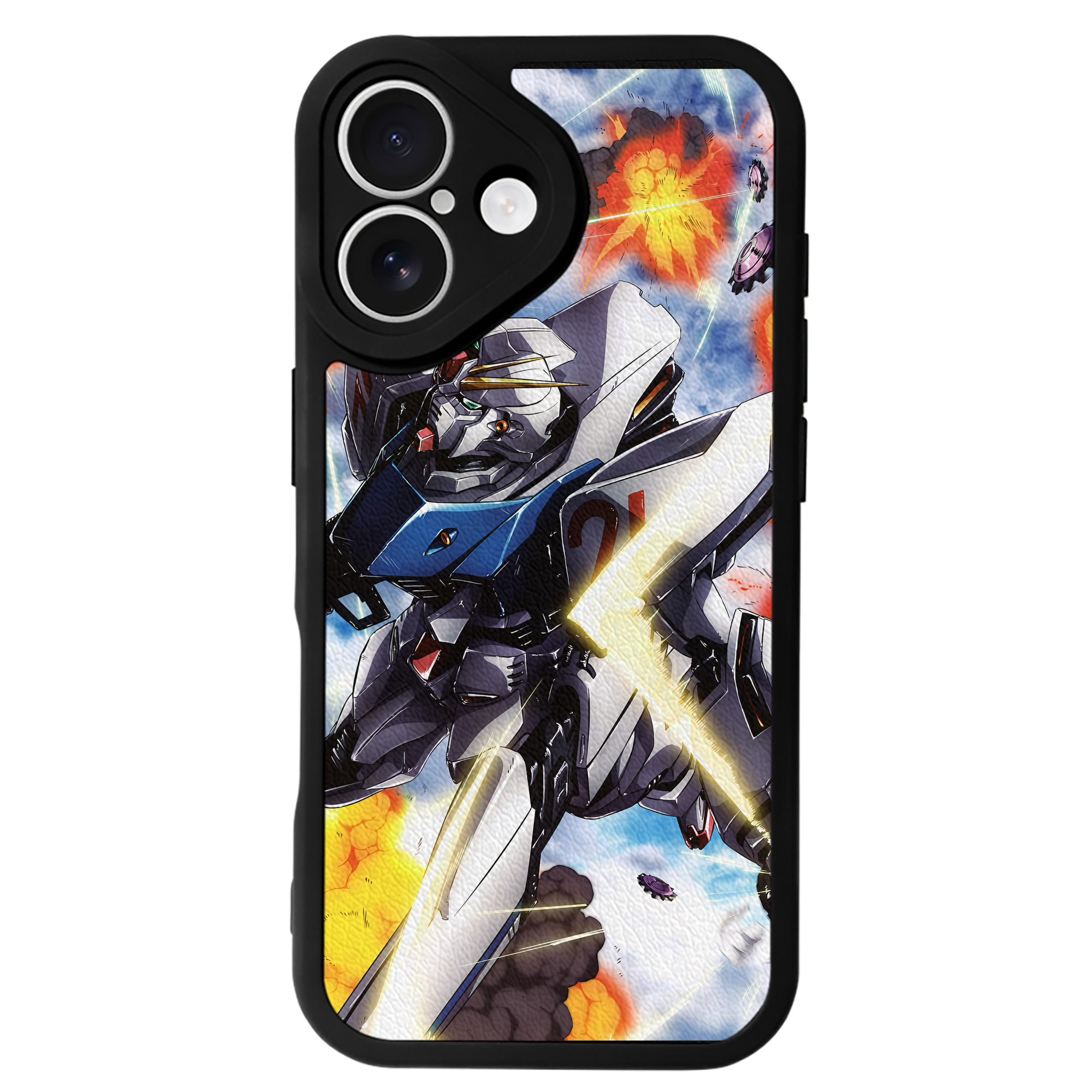 （画像用） 機動戦士ガンダム Mobile Suit Gundam 【iPhone 16シリーズ対応】シリコンスマホケース（レザー調） 材質：シリコン
